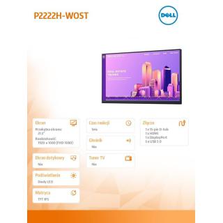 Monitor P2222H-WOST 21.5 cali IPS LED Full HD (1920x1080)...