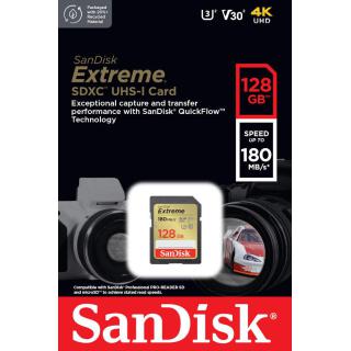 Karta pamięci Extreme SDXC 128GB 180/90 MB/s V30 UHS-I U3