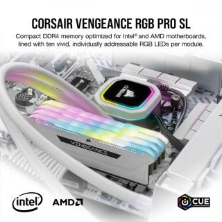 Pamięć DDR4 Vengeance RGB PRO SL 32GB/3200(216GB) biały