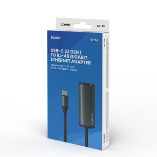 Adapter USB-C 3.1 Gen 1 do RJ-45 Gigabit Ethernet, AK-56