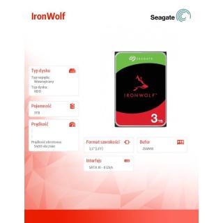 Dysk IronWolf 3TB 3.5'' 256MB ST3000VN006