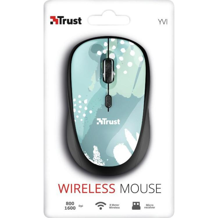 YVI WIRELESS BLUE BRUSH mysz komputerowa