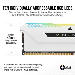 Pamięć DDR4 Vengeance RGB PRO SL 16GB/3200(28GB) biały