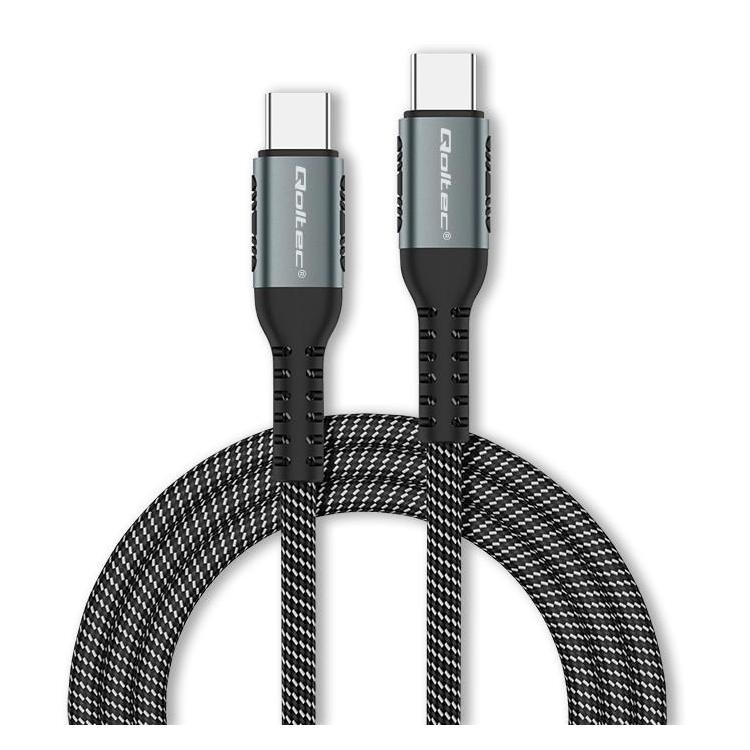 Kabel USB 2.0 typ C | USB 2.0 typ C 100W | QC 3.0 | PD | 1m | Czarny