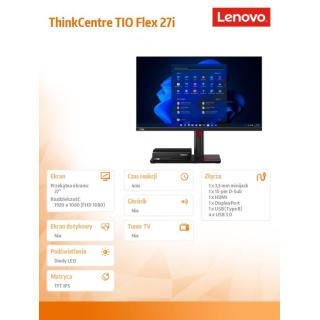 Monitor ThinkCentre 27i Flex Tiny in One LCD - 27.0 12BKMAT1EU