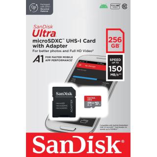 Ultra microSDXC 256GB 150MB/s A1 + Adapter SD