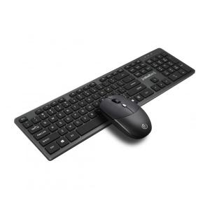 Zestaw bezprzewodowy klawiatura + mysz MAXIM 2,4GHz, zasięg 10m nano odbiornik USB 104 klawisze QWERTY