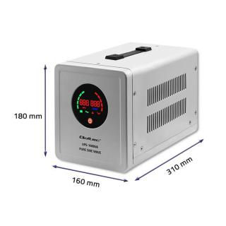 Zasilacz awaryjny Pure Sine Wave UPS | 1000VA | 700W | Szary