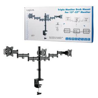 Uchwyt na 3 monitory, 13-27 cali, max. 3x8kg.