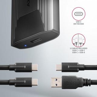 EEM2-GTSA Obudowa zewnętrzna aluminiowa bezśrubowa, USB-C 3.2 GEN 2 M.2 NVMe SSD, kabel USB C-C + C-A