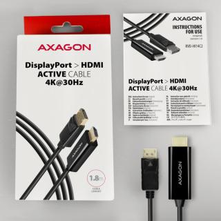 RVD-HI14C2 Adapter aktywny DisplayPort - HDMI 1.4, kabel 1,8m, 4K/30Hz