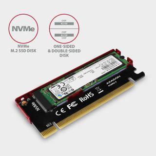 PCEM2-S Adapter wewnętrzny PCIe x16, 1x M.2 NVMe M-key...