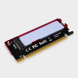 PCEM2-S Adapter wewnętrzny PCIe x16, 1x M.2 NVMe M-key slot aluminiowa osłona