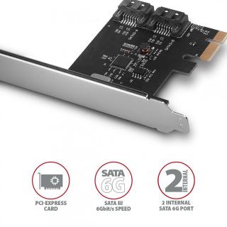 PCES-SA2N Kontroler PCIe 2x wewnętrzny port SATA 6G,...