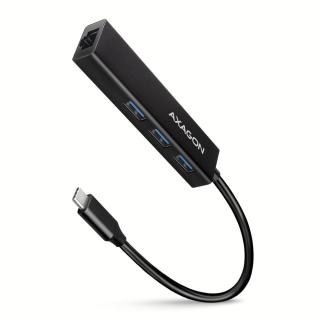 HMC-GL3A Wieloportowy hub metalowy 3x USB-A + GLAN, USB...