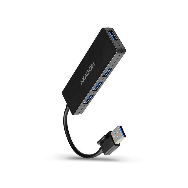 HUE-G1A Hub 4-portowy USB 3.2 Gen 1 SLIM, kabel Type-A 14cm