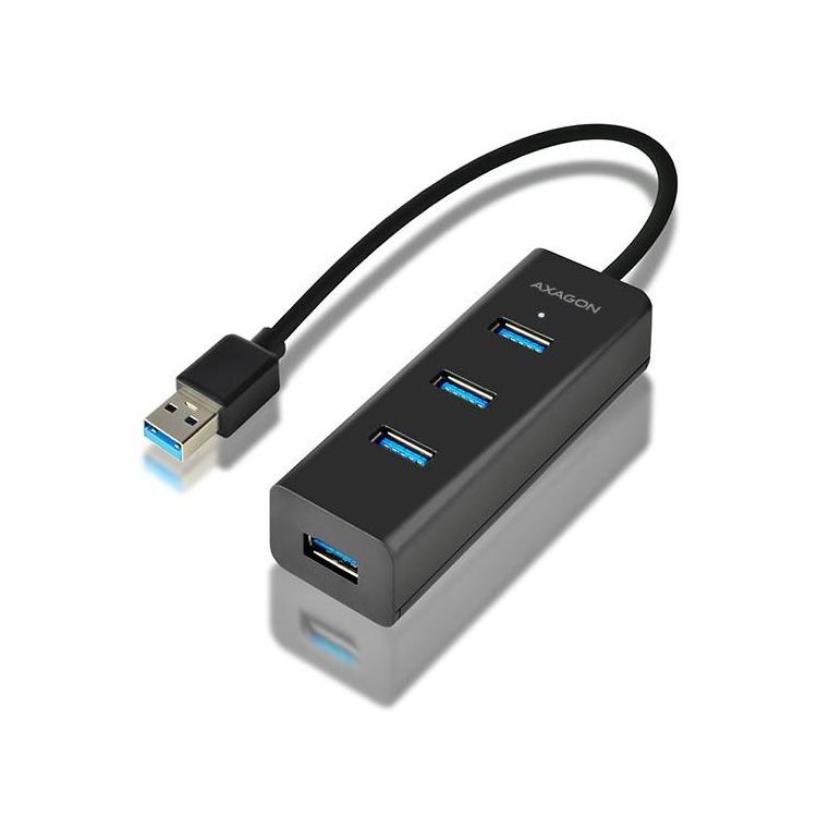 HUE-S2B Hub 4-portowy USB 3.2 Gen 1 charging hub, 30cm kabel, microUSB dodatkowe zasilanie