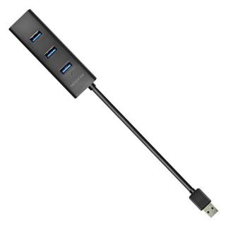 HUE-S2B Hub 4-portowy USB 3.2 Gen 1 charging hub, 30cm kabel, microUSB dodatkowe zasilanie