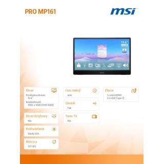 Monitor PRO MP161 15,6 cala FHD/60Hz/2xUSB C