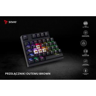 Klawiatura mechaniczna Rampage Outemu Brown, anti-ghosting, RGB