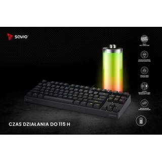 Klawiatura mechaniczna Rampage Outemu Brown, anti-ghosting, RGB