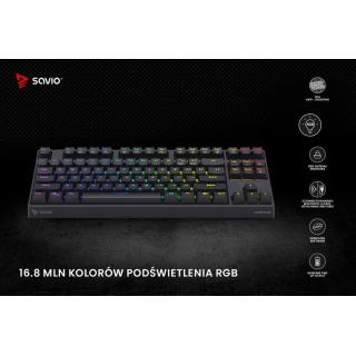 Klawiatura mechaniczna Rampage Outemu RED, anti-ghosting, RGB