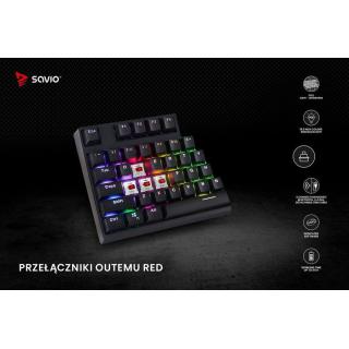 Klawiatura mechaniczna Rampage Outemu RED, anti-ghosting, RGB