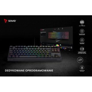 Klawiatura mechaniczna Rampage Outemu RED, anti-ghosting, RGB