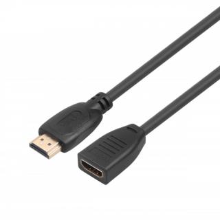 Kabel HDMI v2.0 F-M pozłacany 3m przedłużacz