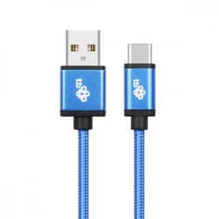 Kabel USB-USB C 1.5m niebieski sznurek premium