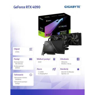 Karta graficzna GeForce RTX 4090 Xtreme Water Force 24GB GDDR6X 384bit 3DP/HDMI