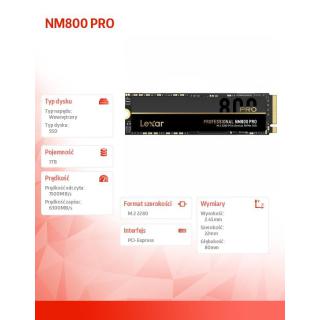 Dysk SSD NM800 PRO 1TB NVMe M.2 2280 7500/6300MB/s