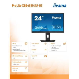 Monitor 23.8 cala XB2483HSU-B5 HDMI,DP,VA,HAS(150mm),USB