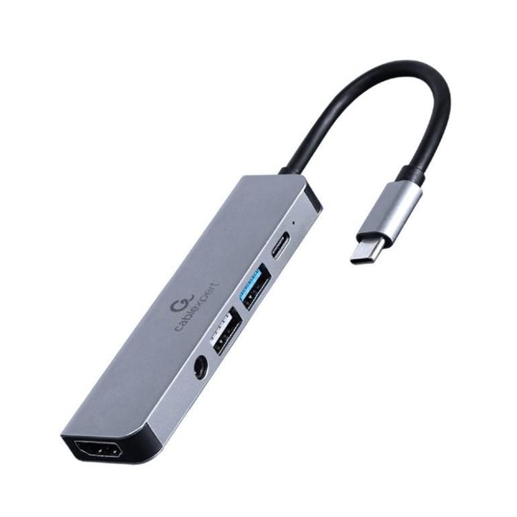 Adapter USB-C 5w1, PD, HDMI, Audio, USB 3.1, USB 2.0