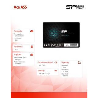 Dysk SSD Slim Ace A55 2TB 2,5 cala SATA3 500/450 MB/s 7mm