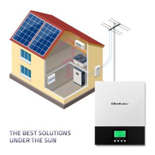 Hybrydowy inwerter solarny Off-Grid 2.4kW | 80A | MPPT |...