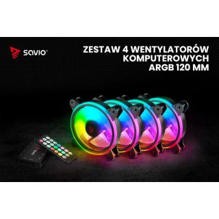 Wentylator FAN-01 4-pack 120mm ARGB wraz kontrolerem oraz pilotem