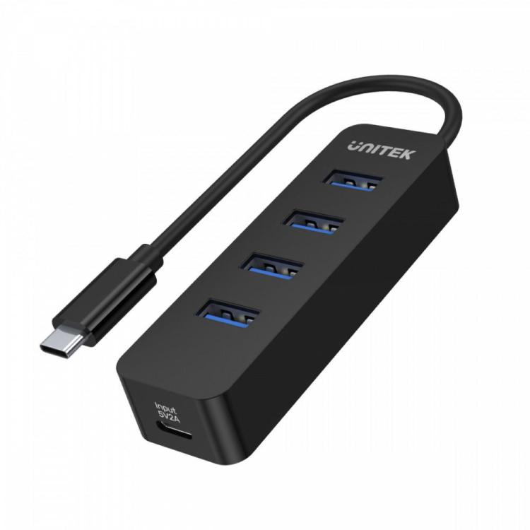 HUB USB-C 4x USB-A 3.1 Aktywny 10W H1117B