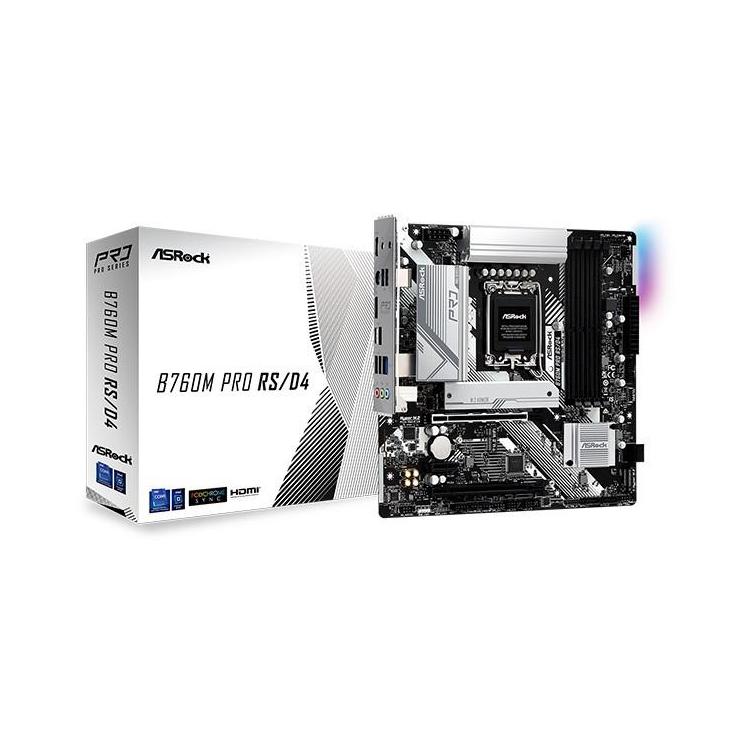 Płyta główna B760M Pro RS/D4 s1700 4DDR4 DP/HDMI mATX