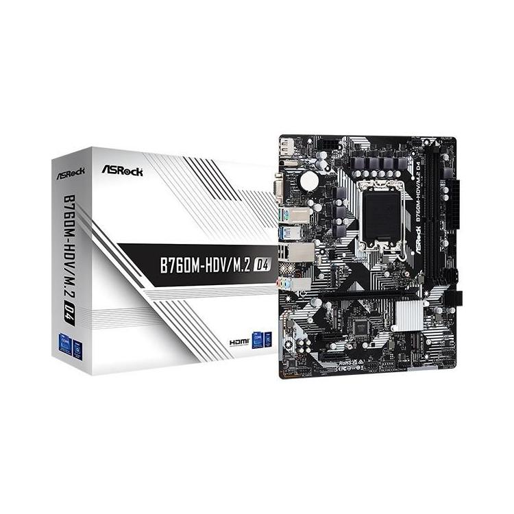 Płyta główna B760M-HDV/M.2 D4 s1700 2DDR4 DP/HDMI mATX