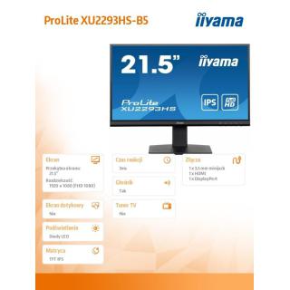 Monitor 21.5 cala XU2293HS-B5 IPS/HDMI/DP/SLIM/2x1W/3ms