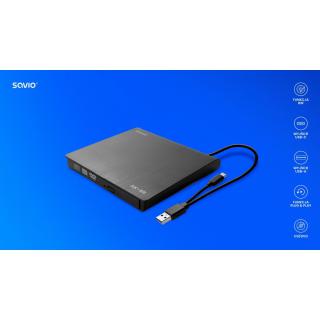 Zewnętrzna nagrywarka typu Slim CD/DVD R/RW, USB-C/USB-A, AK-59