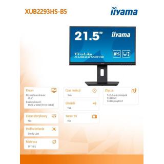 Monitor 22 cale XUB2293HS-B5 IPS,HDMI,DP,HAS(150mm),2x1W