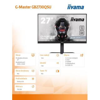 Monitor 27 cali GB2730QSU-B5 WQHD,HDMI,DP,DVI,USB3.0,75Hz,HAS(150mm)