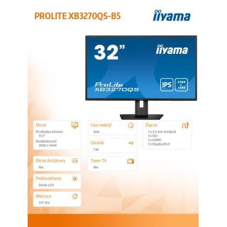 Monitor 32 cale XB3270QS-B5 IPS,WQHD,HDMI,DP,DVI,HAS(150mm)