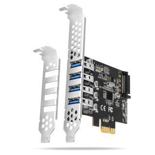 PCEU-43RS Kontroler PCIe 4x port USB 3.2 GEN 1, UASP,...