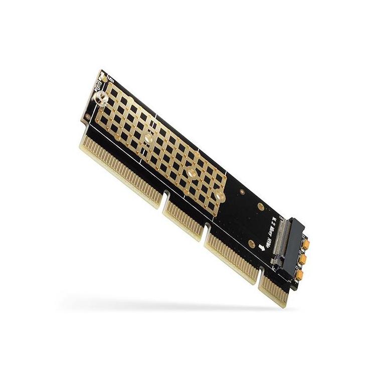 PCEM2-1U Adapter wewnętrzny PCIe x16/x8/x4, M.2 NVMe M-key slot, 1U