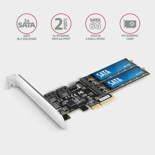 PCES-SA4M2 Kontroler PCIe 2x wewnętrzny port SATA 6G + 2x...