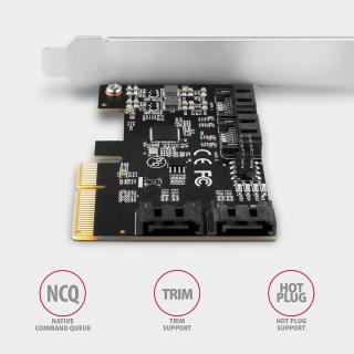 PCES-SA4X4 Kontroler PCIe 4x wewnętrzny port SATA 6G, ASM1164, SP & LP