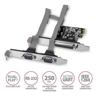 PCEA-PSN Kontroler PCIe 1x port równoległy LPT + 2x port...